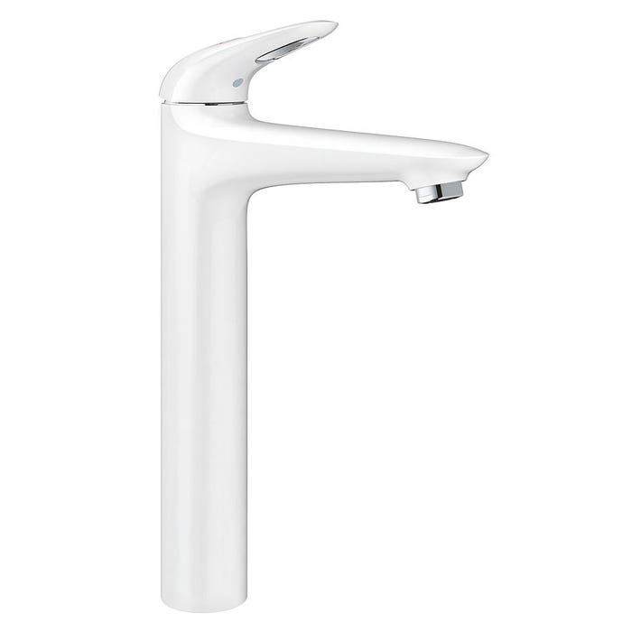 Mitigeur monocommande lavabo taille XL blanc/chromé monotrou Eurostyle Grohe 0