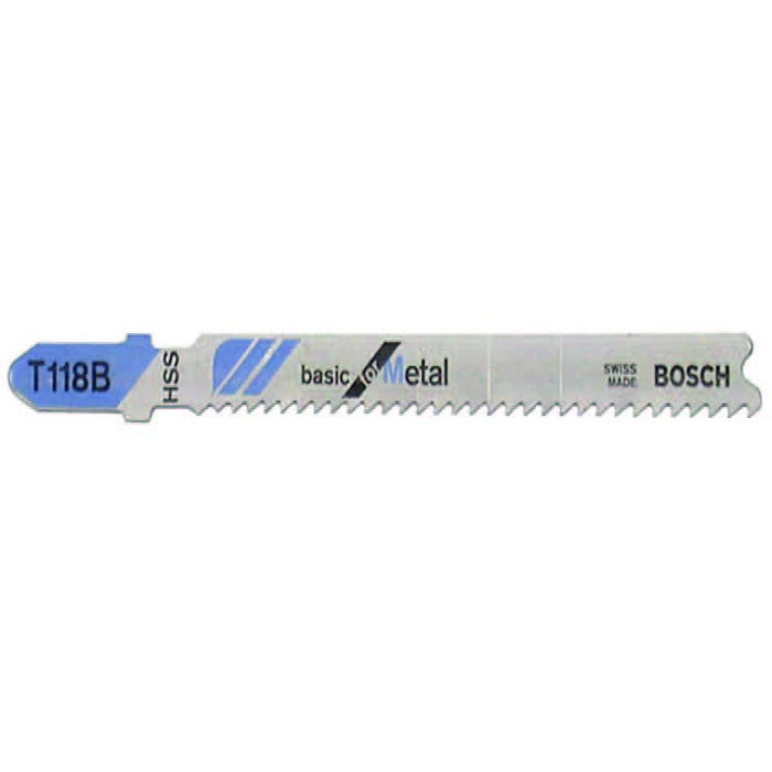 Lame de scie sauteuse T118 B Basic for Metal 5 pièces - BOSCH - 2608631014 0