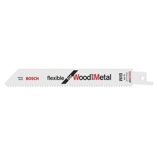 Carte de 5 Lames Bois BOSCH avec Métal S922HF Bi-Métal - 2608656016