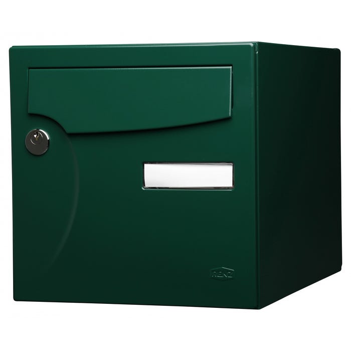 Boîte aux lettres normalisée 2 portes extérieur RENZ acier vert brillant 0