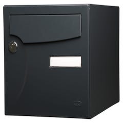 Boîte aux lettres normalisée 2 portes extérieur RENZ acier anthracite mat ❘  Bricoman