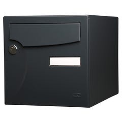 Boîte aux lettres normalisée 1 porte extérieur RENZ acier anthracite mat