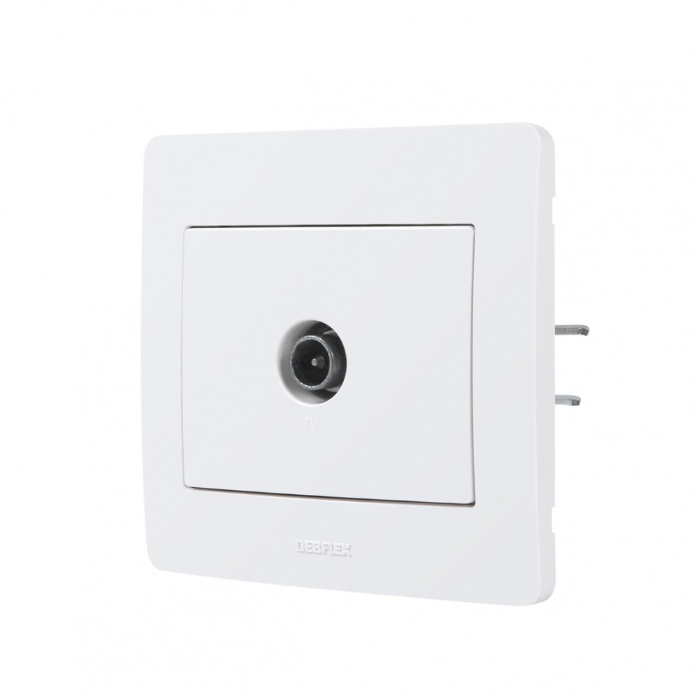 Prise tv Diam2, DEBFLEX, blanc