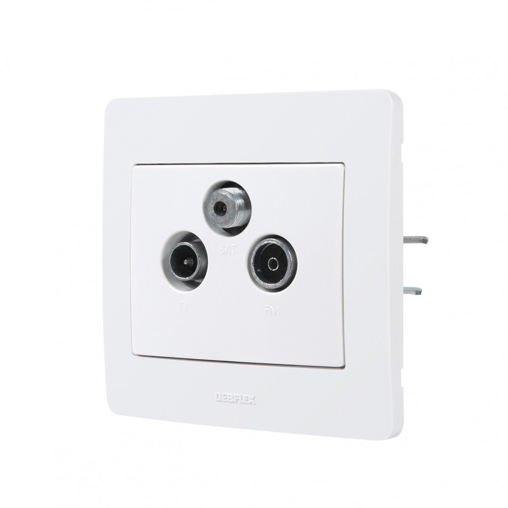 Prise tv / fm / sat Diam2, DEBFLEX, blanc