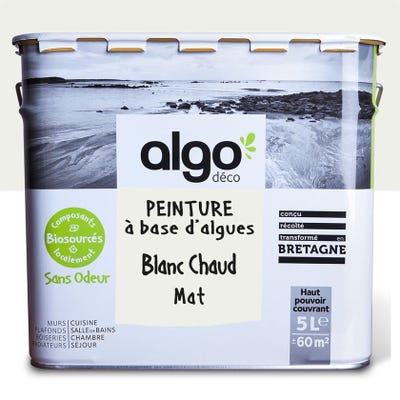 Peinture saine Algo - Blanc Chaud - 5L - Mat