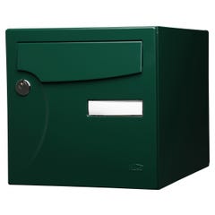 Boîte aux lettres normalisée 1 porte extérieur RENZ acier vert brillant