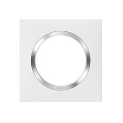 Plaque Dooxie - 1 poste - carré - blanc + chrome LEGRAND 0