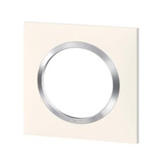 Plaque Dooxie - 1 poste - carré - blanc + chrome LEGRAND 2
