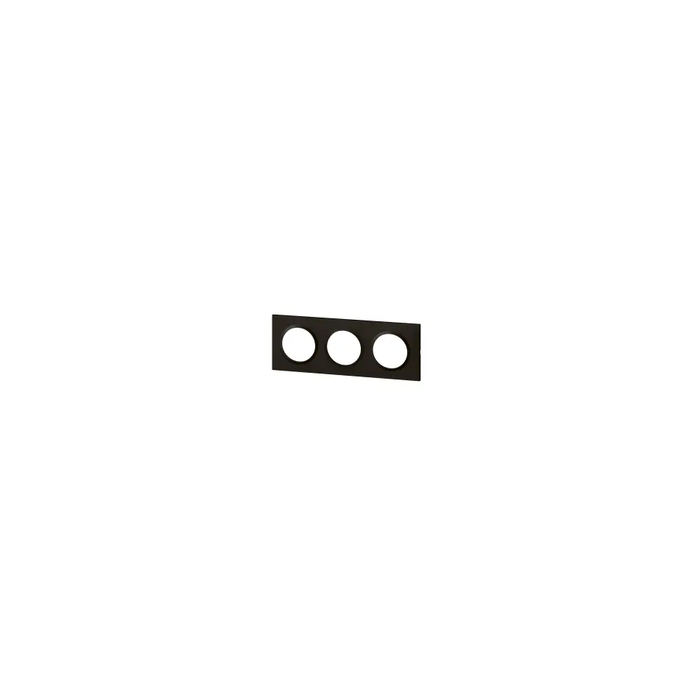 Plaque de finition LEGRAND Dooxie 600863 - 3 postes - Carré - noir 1