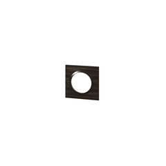 Plaque carrée dooxie 1 poste finition effet bois ébène - 600881 1
