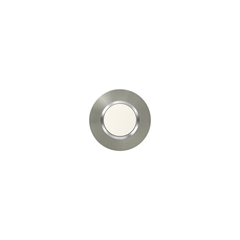 Plaque ronde dooxie 1 poste finition effet inox brossé - 600978 1