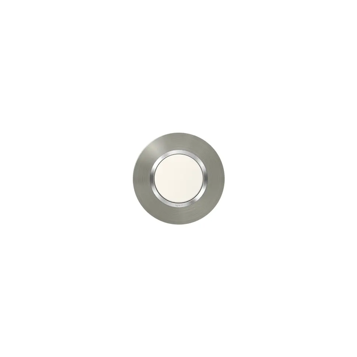 Plaque ronde dooxie 1 poste finition effet inox brossé - 600978 1