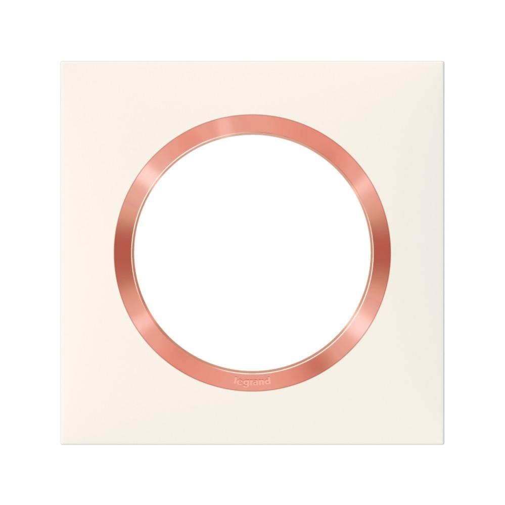 Plaque simple Dooxie, LEGRAND, blanc rose
