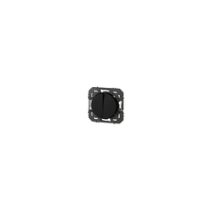 Poussoir double dooxie 6A 250V~ finition noir - emballage blister - 095265 1