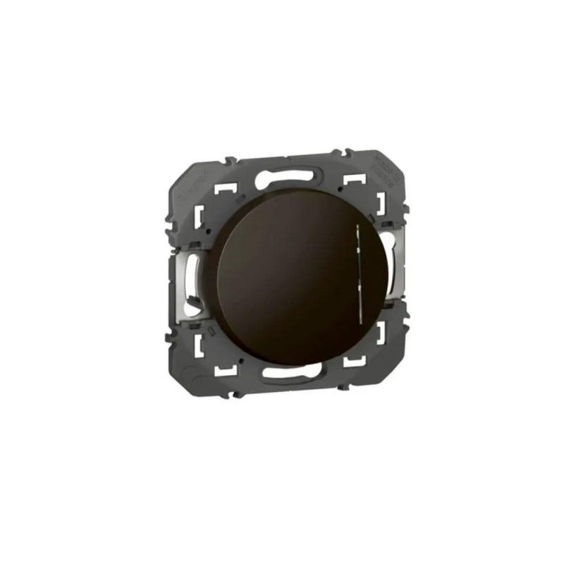 Poussoir simple avec voyant lumineux dooxie 6A 250V~ finition noir - emballage blister - 095267 1