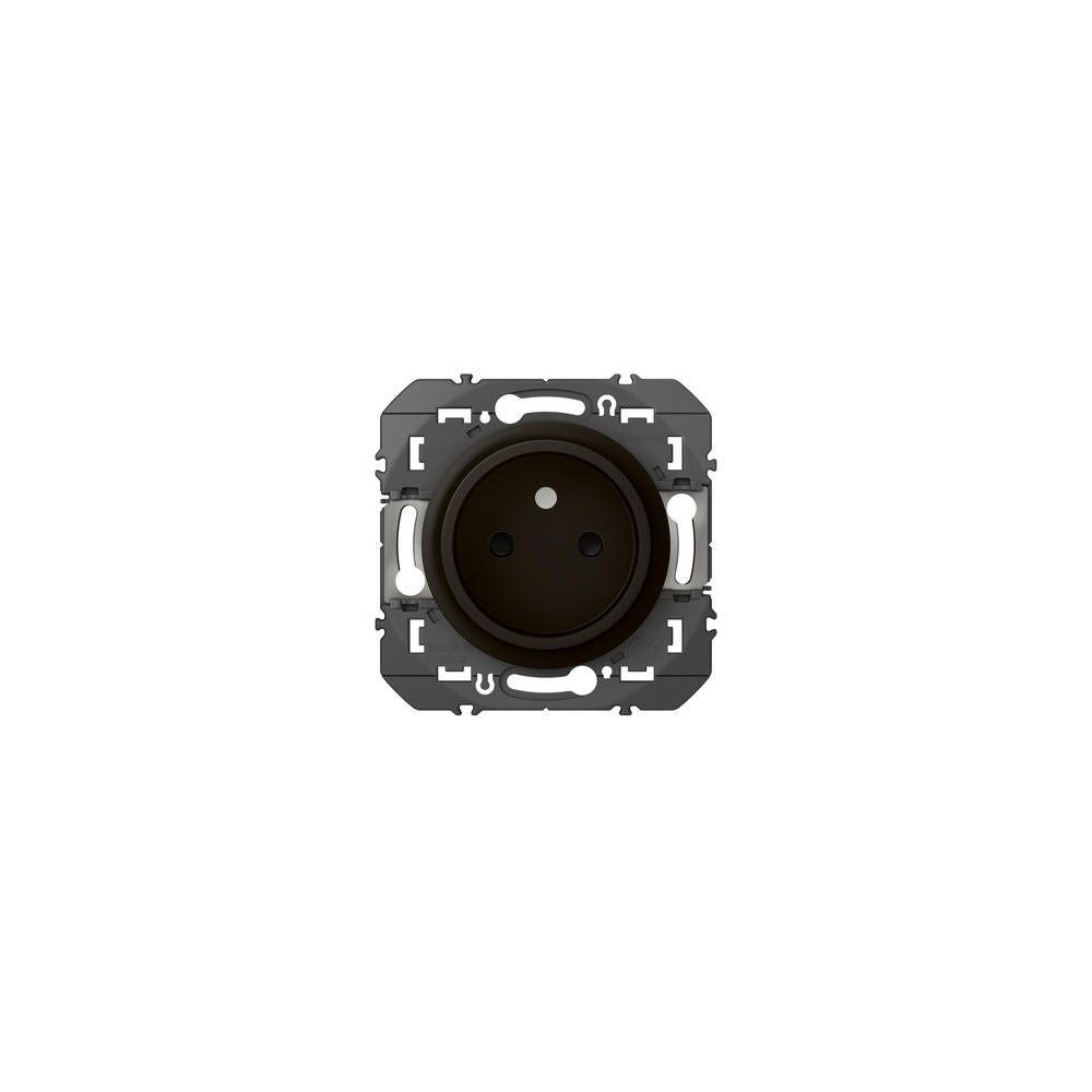 Prise de courant 2P à puits dooxie 16A finition noir - emballage blister - 095274 0