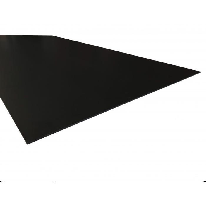 Panneau fibre composite plat et lisse Noir, E : 10 mm, l : 61 cm, L : 250 cm.525 2
