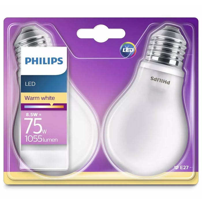 Ampoule LED 2 pcs Classique 8,5 W 1055 Lumens 929001286371 Philips 0