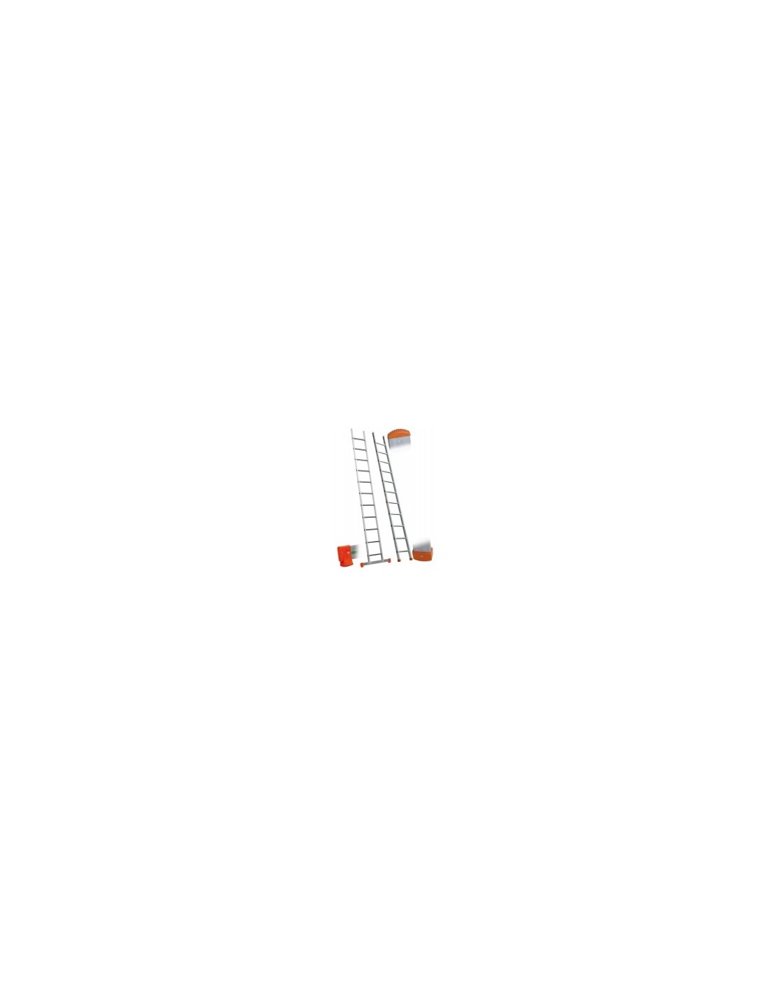 Echelle aluminium simple genia 1 plan (13 échelons) longueur totale 411 cm Avec barre stabilisatrice