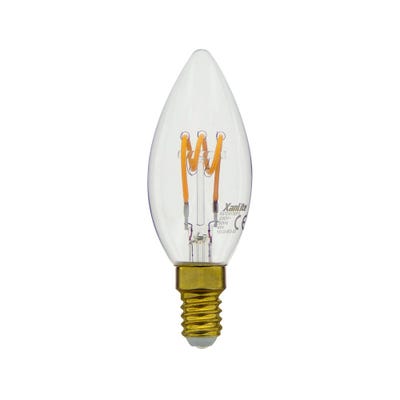 Ampoule LED Flamme / Vintage, culot E14, 4W cons. (18W eq.), 180 lumens, lumière blanc chaud 0