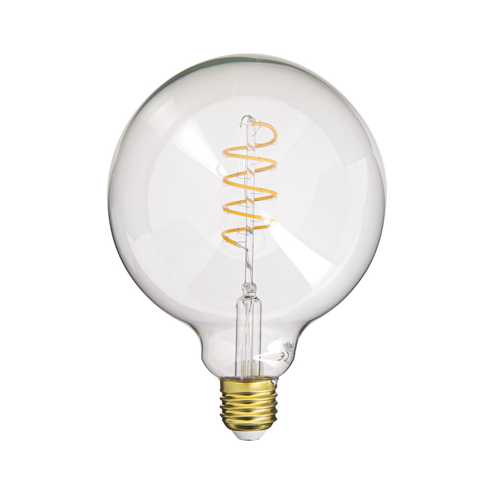 Ampoule LED G125, culot E27, 4W cons. (28W eq.), lumière blanc chaud