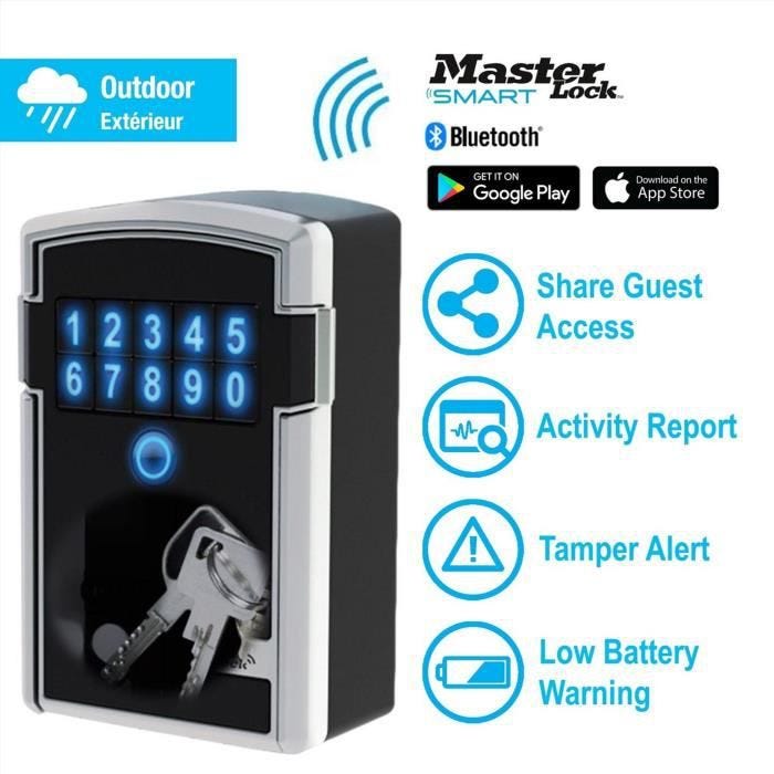 MASTER LOCK Boite a cles Bluetooth securisee - Format L - Coffre a cle connectee 4