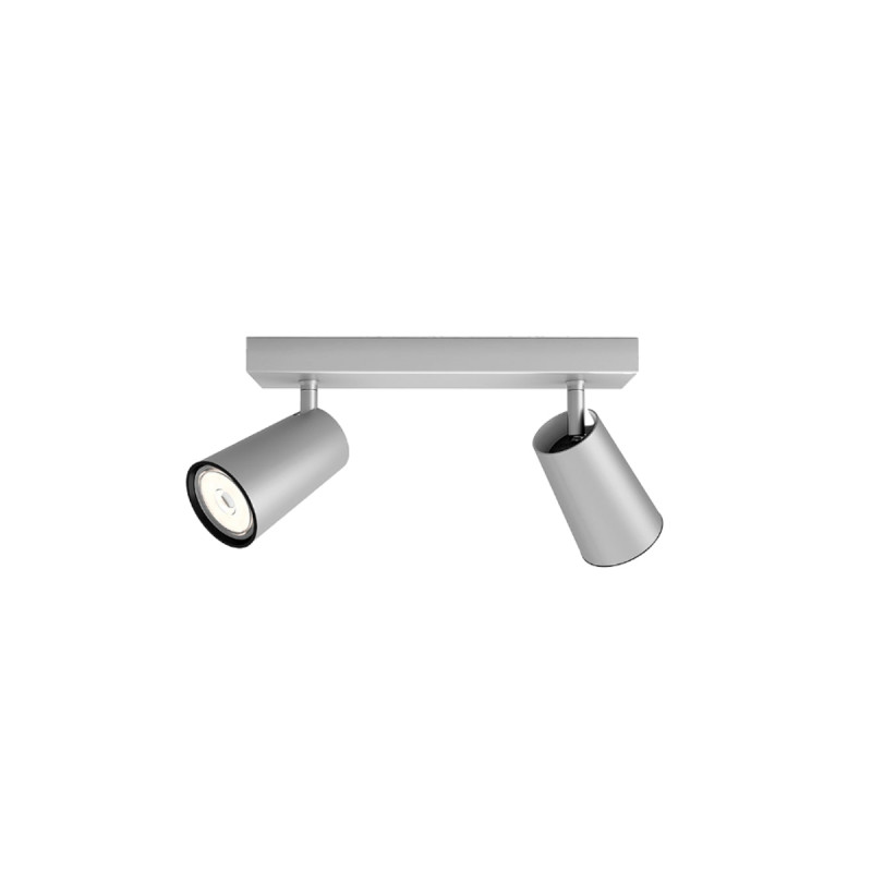 Plafonnier ajustable PHILIPS - 2 spots - GU10 - métal - 93520