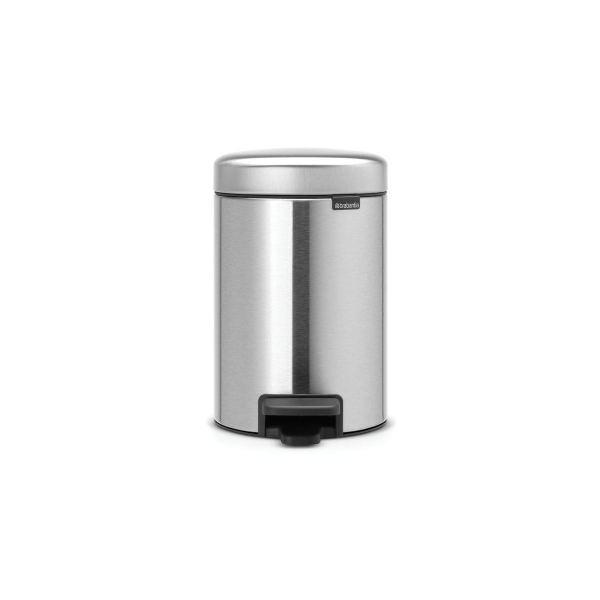 Poubelle manuelle BRABANTIA Newlcon 3L Matt steel A pedale