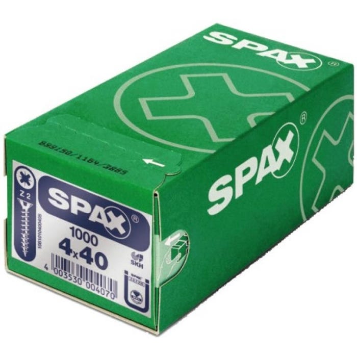 Vis universelle SPAX SeKo cruciforme Z 5,0x 80 galvanisée (Par 200) 1