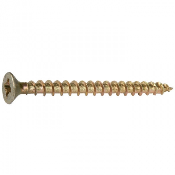 Vis Bois Tête Fraisé Pz2 - Ø 4 Mm - 35 Mm - Zingué Jaune - Boîte De 1000 Pièces - Spax