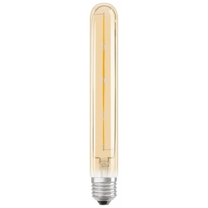 ampoule à led - osram ledfil tubulare vintage 1906 - e27 - 2.8w - 2400k - clt20 - verre ambre - osram 808171 1