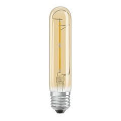 ampoule à led - osram ledfil tubulare vintage 1906 - e27 - 2.8w - 2400k - clt20 - verre ambre - osram 808171 0