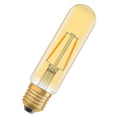 ampoule à led - osram ledfil tubulare vintage 1906 - e27 - 2.8w - 2400k - clt20 - verre ambre - osram 808171 5