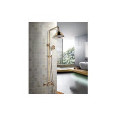 ROUSSEAU Colonne de douche avec robinet mélangeur Retro - Vieux-bronze 2