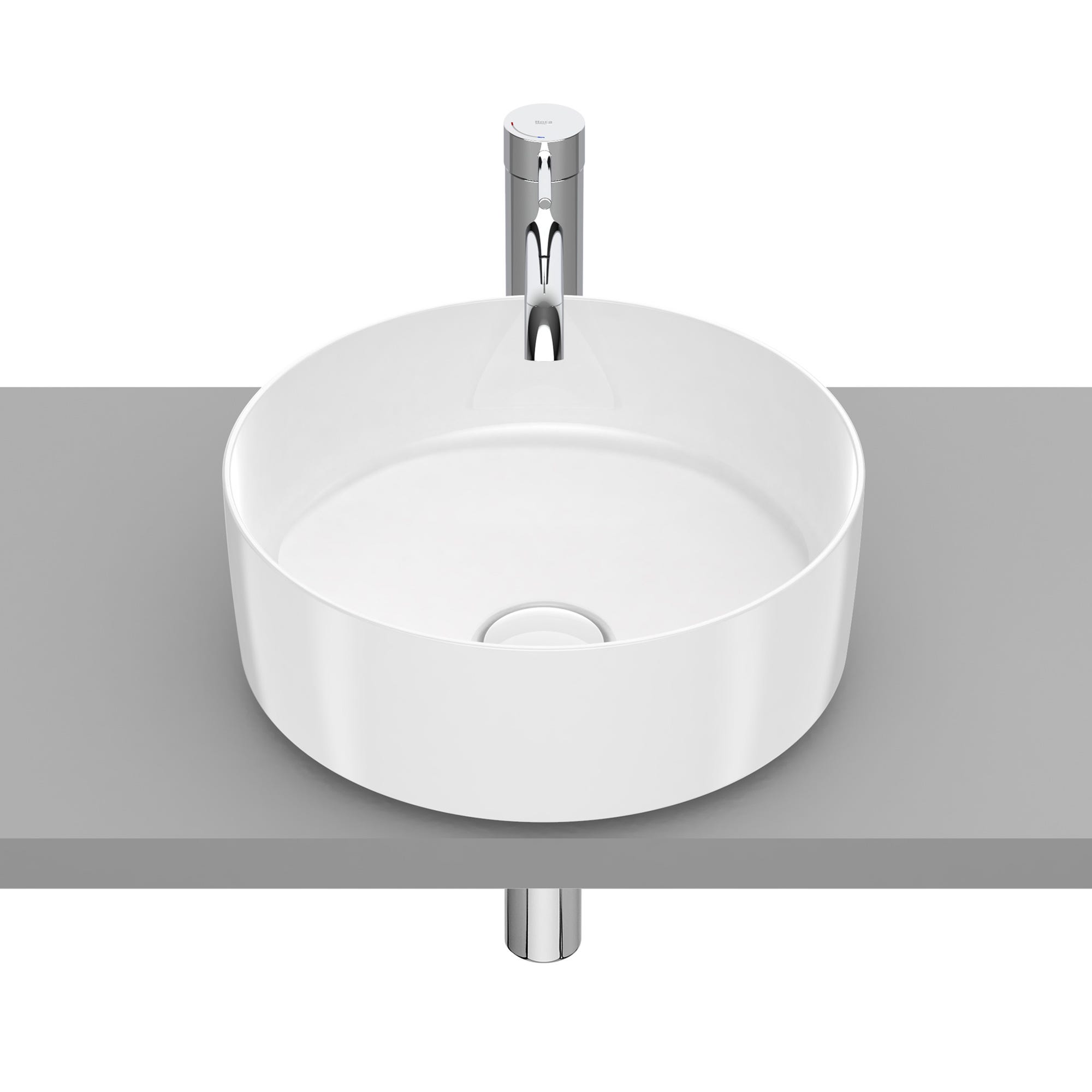 Vasque Inspira céramique Round à poser sans trop plein 370x370 0