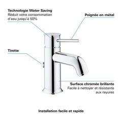 Mitigeur lavabo GROHE Quickfix Start Classic taille S 4