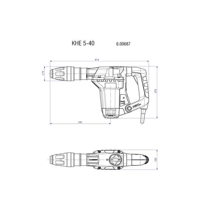 Metabo - Perforateur Burineur Sds-max 1010w 7.5j - Khe 5-40 3