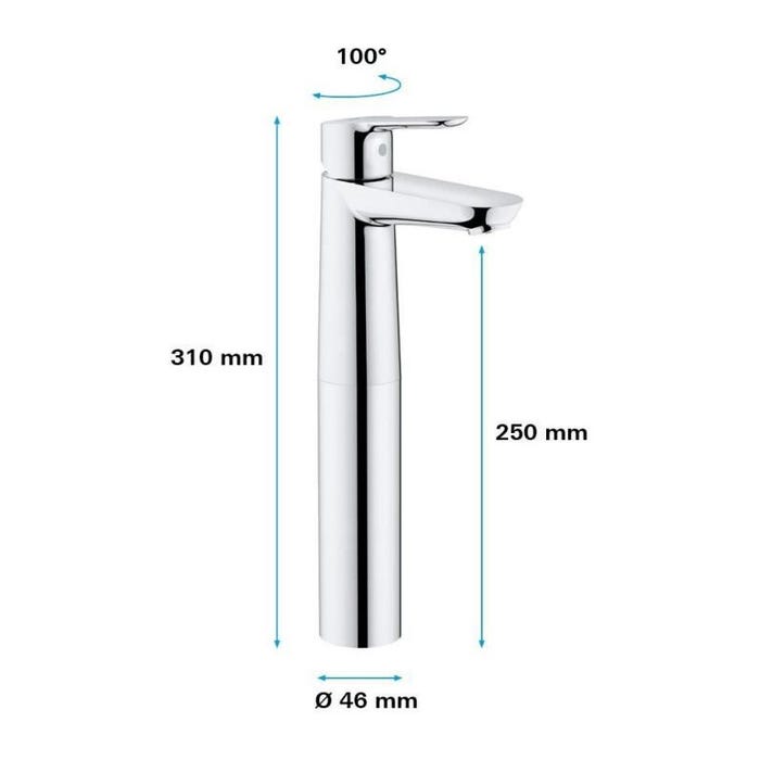 GROHE - Mitigeur monocommande vasque a poser - Taille XL 2