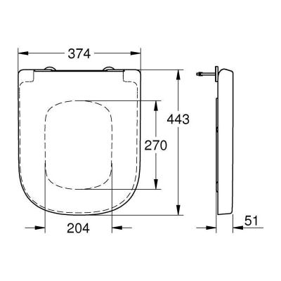 GROHE - Abattant WC fermeture frein de chute - Euro Ceramic 3