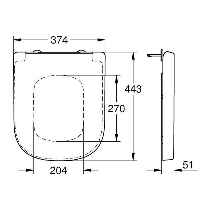GROHE - Abattant WC fermeture frein de chute - Euro Ceramic 3