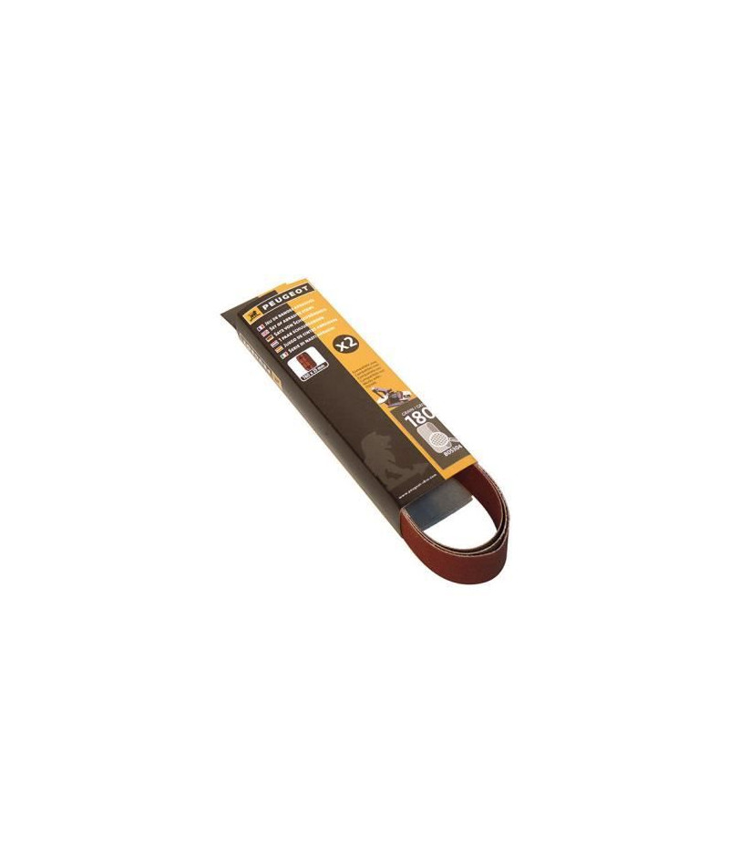 Jeu de 2 bandes abrasives 760x25 mm Grain 180 PEUGEOT OUTILLAGE