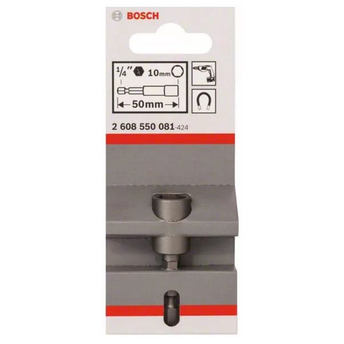 Douille de serrage 1/4'' diamètre 10mm longueur 50mm - BOSCH - 2608550081 1