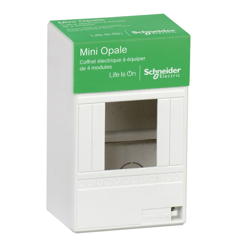 Coffret à équiper (Mini Opale) 4 modules Schneider - Blanc 0