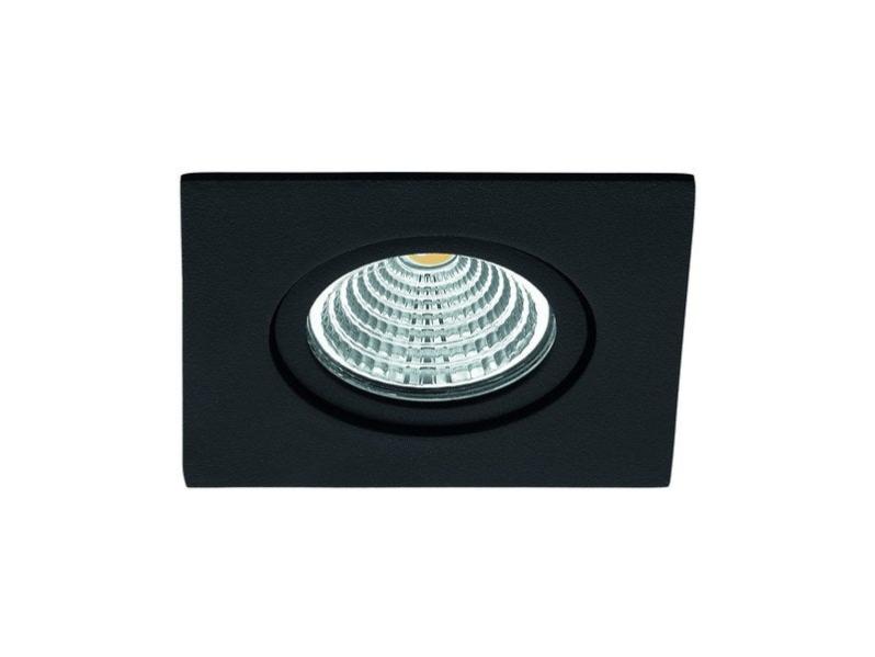 Kit 1 Spot À Encastrer Orientable Saliceto Led Intégrée, 4000K Carré Noir