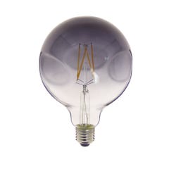 Ampoule LED Globe (G125) Irrégulière au verre fumé, culot E27, 6W cons. (48W eq.), 600 lumens, lumière blanc chaud 0