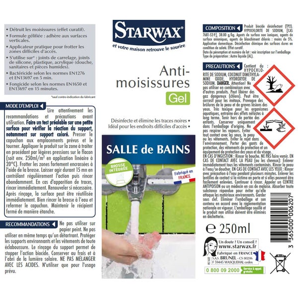 Antimoisissure Gel brosse STARWAX 0,25 L ❘ Bricoman