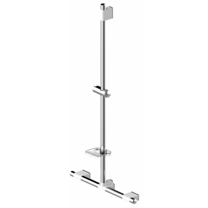 Barre de douche en T Onyx Duo Black 600 x 1200 mm et Ø 32 mm