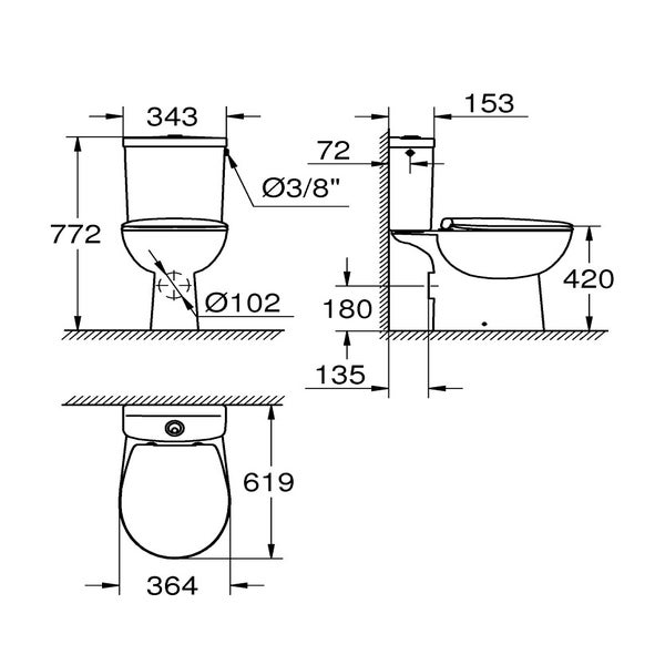WC à poser avec broyeur intégré Turbo Pro ❘ Bricoman