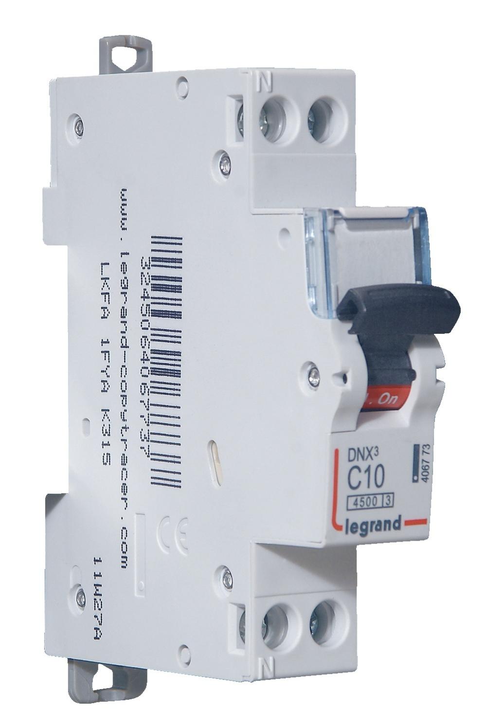 Disjoncteur 6A DNX3 courbe C Phase + Neutre - LEGRAND - 406772