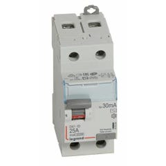 Interrupteur différentiel DX³-ID 2P 230V 25A type AC 30mA - LEGRAND - 411504